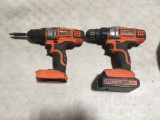 Black & Decker Cordless Drills Qty 2