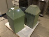 Metal Trash Cans Qty 4