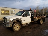 2005 Ford F550 4x4 S/A Flatbed Dump Truck