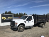 2008 Ford F350 4x4 Flatbed Truck