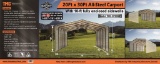 2021 TMG CP2030F Steel Carport