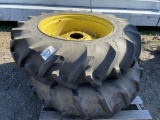 Good Year 13.6-28 Tires w/ Rims Qty 2