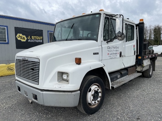 2002 Freightliner FL50 Crew Cab S/A Flatbed Truck