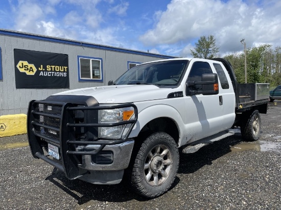 2011 Ford F250 XL SD 4x4 Extra Cab Flatbed Pickup