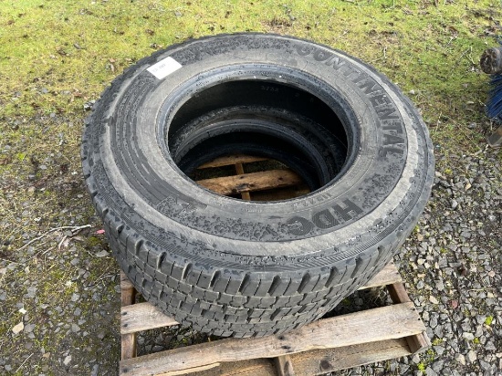 Continental 11R22.5 Tires, Qty. 2