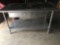 Stainless metal prep tables