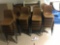 Small brown school chairs