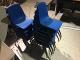 Extra small light blue school chairs