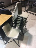 Cream colored small school chairs