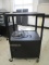 2 Tier Rolling Metal Door AV Cart.