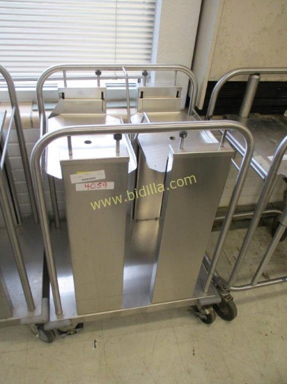 Stainless Steel Tray Cart on Wheels.