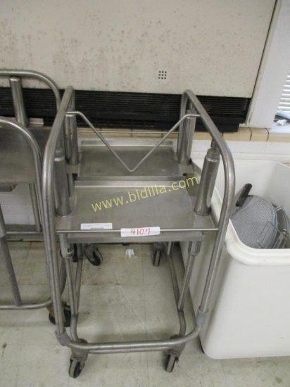 Stainless Steel Tray Cart on Wheels.