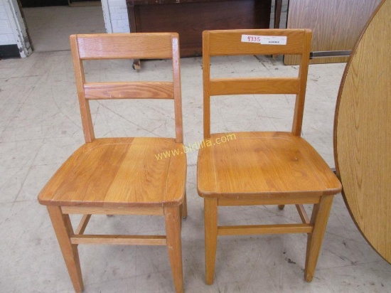 (2) Wood Chairs.