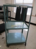 3 Tier Metal Rolling AV Cart.