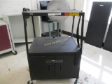 Bretford 2 Tier Metal Rolling 2 Door AV Cart.