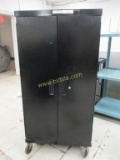 2 Door Rolling Metal Cabinet.