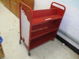 Metal Rolling 2 Sided Media Cart.