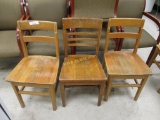 (3) Wood Chairs.