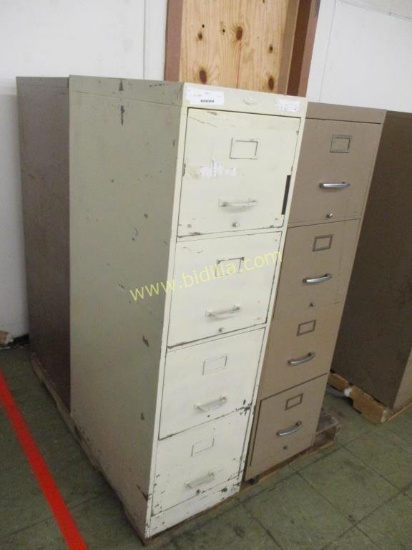 (4) 4 Drawer Standard File Cabinets.