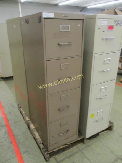 (4) 4 Drawer Standard File Cabinets.