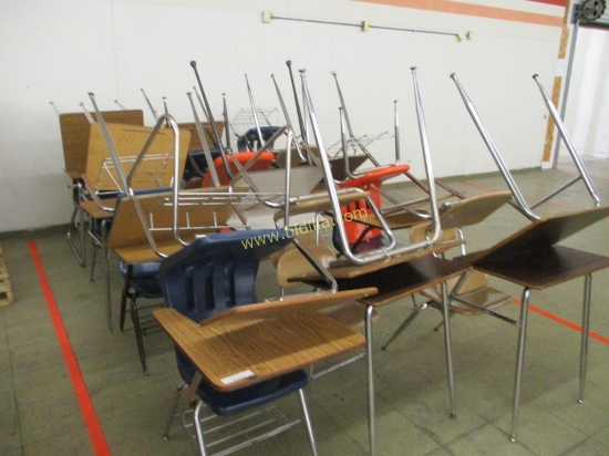 (24) Wooden & Metal Student Combo Desks.