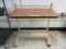 Metal & Wooden Rolling Desk.