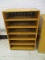 Wooden Rolling Storage Cabinet, 6 Compartment.