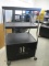 Luxor 2 Tier 2 Door Metal Rolling AV Cart.