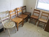 (6) Wood Chairs.