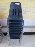 (12) Plastic & Metal Student Chairs.