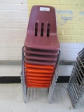 (11) Plastic & Metal Student Chairs.