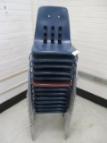 (13) Plastic & Metal Student Chairs.