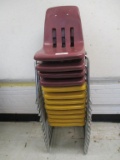 (12) Plastic & Metal Student Chairs.