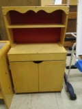 Children's Wood Play Kitchen Cabinet.