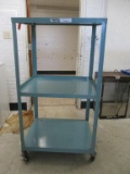 3 Tier Metal Rolling AV Cart.