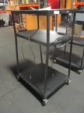 3 Tier AV Cart with 2 Outlets