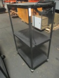 3 Tier AV Cart with 2 Outlets