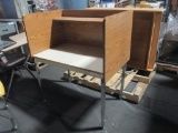 Wood & Metal Carrel Study Desk