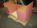 2-Tone Pink & Light-wood Laminate Desk