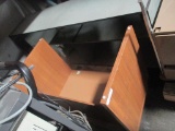 Wood Desk and 5 Hole Cubbie