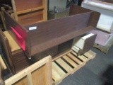 Wood 6 Drawer Desk with Hutch