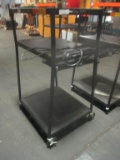 3 Tier AV Cart with 2 Outlets