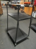 3 Tier AV Cart with 2 Outlets