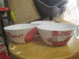 (3) Gibson Coca-Cola Santa Bowls