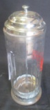 Glass Coca-Cola Straw Holder 1992
