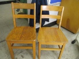 (2) Wood Chairs.