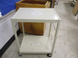 2 Tier Metal Rolling AV Cart.