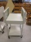 Metal 2 Tier Rolling Overhead Projector Cart w/ Po