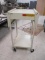 Metal 2 Tier Rolling Overhead Projector Cart w/ Po