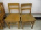 (2) Wood Chairs.